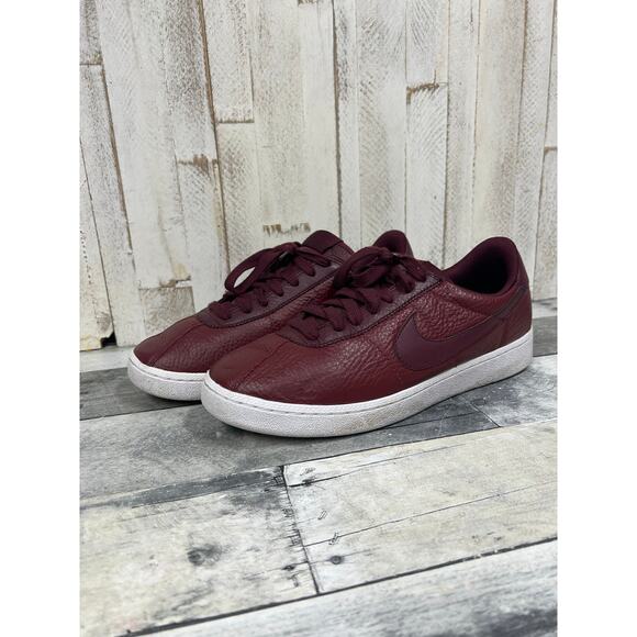 Nike Bruin Team Res Night Maroon All Leather Sneaker/Shoe, Men’s size 9.5 - Picture 1 of 5